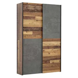 EFFEZETA Ozula Schwebetürenschrank 120 x 190,5 x 42 cm grau