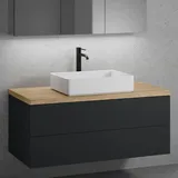 neoro n50 Unterschrank B: 120 cm mit 2 Auszügen, Waschtisch B: 58 cm weiß matt, B: 120.5 ohne Lochbohrung BN0065WM+BN0424BM+BN0404W1