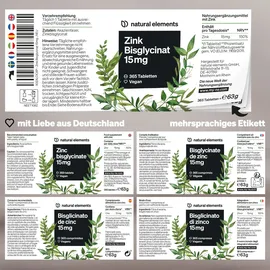 Natural Elements Zink Bisglycinate Tabletten 365 St.