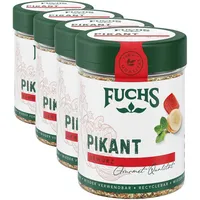 Fuchs Gewürze - Pikant Gewürz - pikantes Allrounder-Gewürz ohne Salz für Rührei oder Steak - natürliche Zutaten - 60 g in wiederverwendbarer, recyclebarer Dose (Packung mit 4)