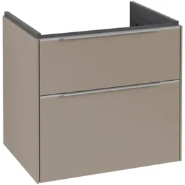 Villeroy & Boch Waschbeckenunterschrank 2 Auszüge 62,2 x 57,9 x 47,8 cm Taupe
