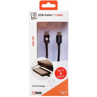 2Go Lade-/Datenkabel USB-C auf USB-C Schwarz