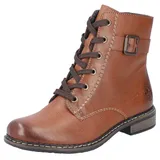 Rieker Schnürstiefelette, Schnürboots, Klassik-Boots, Blockabsatz, in Used-Optik braun | Gr.: 39