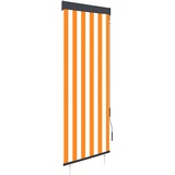 vidaXL Außenrollo 60 x 250 cm Weiß und Orange