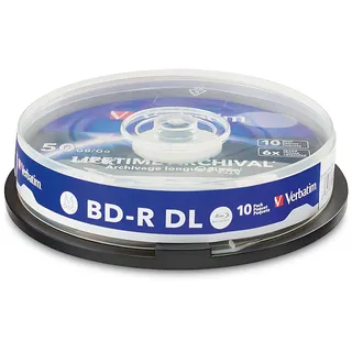 Verbatim M-Disc BD-R DL 50GB 6x Speed Cakebox Printable