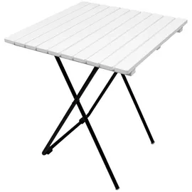 Mojawo - Holz/Metall Beistelltisch Klappbar weiß 45x45x50cm-mmc4710