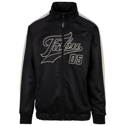 Collegejacke FUBU "Fubu Herren FM223-017-2 FUBU Varsity Striped Track Jacket", Herren, Gr. M, schwarz, 70% Polyester, 30% Wolle, mehrfarbig, casual, normal, amerikanischer Ausschnitt, Langarm, Jacken