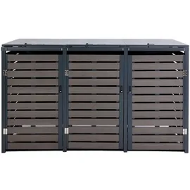 Mendler Mülltonnenbox HWC-K14 119 x 205 x 84 cm anthrazit