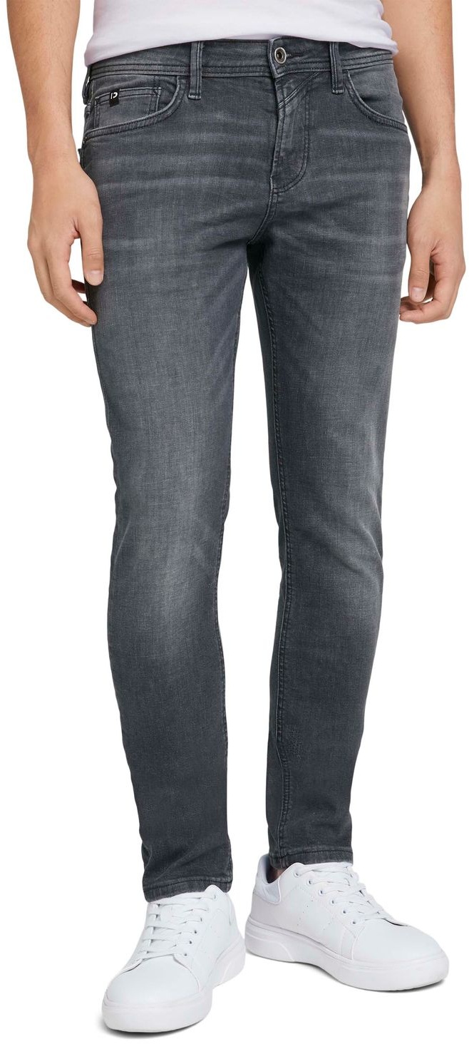 Tom Tailor Denim Herren Jeans Piers Slim Fit Used Dark Grau 10220 Tiefer Bund Reißverschluss W 31 L 32