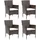 vidaXL Polyrattan Essstühle 53 x 58 x 84 cm braun 4 St.