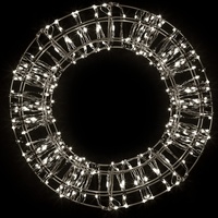Christmas United LED-Weihnachtskranz, schwarz, 400 LEDs, Ø 30cm