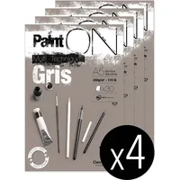 Clairefontaine PaintON Gris Zeichenpapier A5 30 Blatt grau