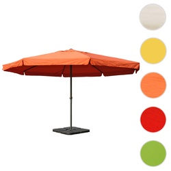 Sonnenschirm Meran Pro, Gastronomie Marktschirm mit Volant √ò 5m Polyester/Alu 28kg ~ terracotta mit St√§nder