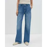 Someday Carie Utility Flared Hosen Blau 42