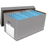 Elba Umzugskarton tric 37,0 x 32,2 x 62,2 cm Grau/Weiß 5 St.