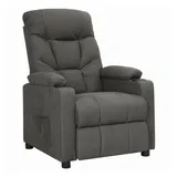 vidaXL Relaxsessel Polyester 94 x 101,5 x 0 cm Dunkelgrau mit verstellbarer Rückenlehne