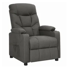vidaXL Relaxsessel Polyester 94 x 101,5 x 0 cm Dunkelgrau mit verstellbarer Rückenlehne