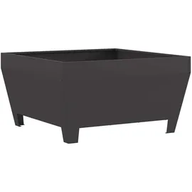 vidaXL Feuerplatz Schwarz 80 X 80 X 43 Cm Kaltgewalzter Stahl Vidaxl