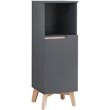 [en.casa] Badezimmerschrank Overath 86x30x30cm Grau