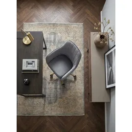 KADIMA DESIGN Schalenstuhl Sandra Samtstoff grau