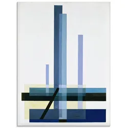 Glasbild ARTLAND "C XII Blaues Bild", blau (farbe bild(er): blau), B:60cm H:80cm, Bilder, in verschiedenen Größen