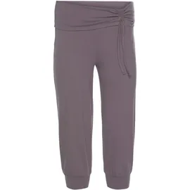 Ocean Sportswear Yogahose OCEAN SPORTSWEAR "Soulwear - 3/4 Yoga Pants", Damen, Gr. 38, N-Gr, grau (taupe), Obermaterial: 95% Baumwolle, 5% Elasthan, bequem 3/4-Länge, Hosen Yoga&PilatesBekleidung Yogahose Caprihose, Komfortabler Umschlagbund mit seitlicher Raffung