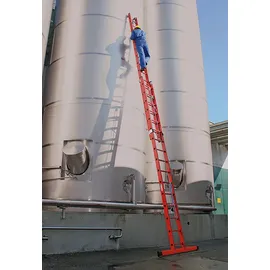 Günzburger Vollkunststoff Schiebeleiter 2 x 10 Sprossen (36110)