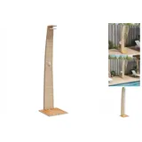 vidaXL Gartendusche Beige 55x60x224 cm Poly Rattan und Akazienholz