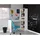 Dmora Schreibtisch Dcart, Wendeschreibtisch mit Bücherregal mit 5 Böden, Studier- oder Bürotisch für Pc-buchhalter, 120x53h144 cm, Weiß - Weiß