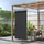 Outsunny Balkonverkleidung 124 x 222 cm grau Aluminium 1 St.