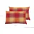 GO-DE Rückenpolster 180 x 110 x 8 cm orange rot kariert 2 St.