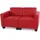 Mendler Modular 2-Sitzer Sofa Couch Lyon, Kunstleder ~ rot