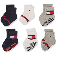 Tommy Hilfiger Unisex Socken, 6er Pack Ecom, white grey navy, 15 EU