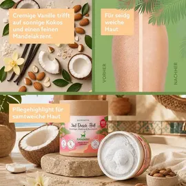 Puremetics 3in1 Dusch-Fluff Madagaskar: Vanille, Kokos & Mandel Peeling 250 g