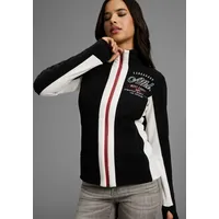 KangaROOS Fleecejacke in Schwarz/w.weiß, | Gr. 52/54,