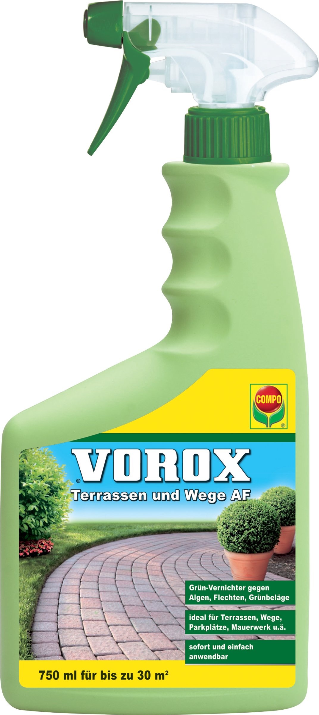 VOROX Terrassen und Wege AF, Grünvernichter, Anwendungsfertige Sprühflasche, 750 ml, 30 m2