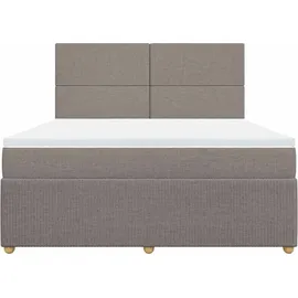 vidaXL Boxspringbett 180 x 200 cm Taupe