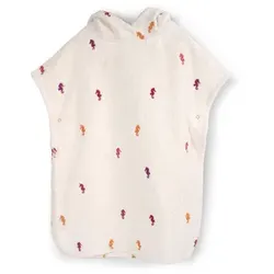 FILIBABBA Badeponcho mit Stickmuster Seepferdchen, 60x60 cm