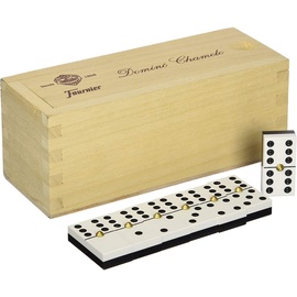 Fournier - Domino CHAMELO CELULOIDE Holzbox, braun (F06573)
