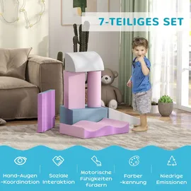 Homcom Schaumstoff Bausteine Kinder Softbausteine für Baby und Kleinkinder
