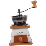 MAGICLULU 1Stk Kaffeemühle Kaffee per Handkurbel elektrisch Mini Kaffee-Espressomaschine Gewürzmühle Pfeffermühle keramische Mühle Kaffeebohnenmühle Keramik Schleifer Würze Büro hölzern