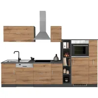 kochstation Küchenzeile KS-Colmar 330 cm grau