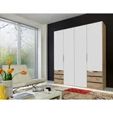 WIMEX Level 200 x 236 x 58 cm Plankeneiche Nachbildung/weiß mit Schubladen