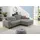 JOB Eckcouch Mikrofaser 3-Sitzer Grau