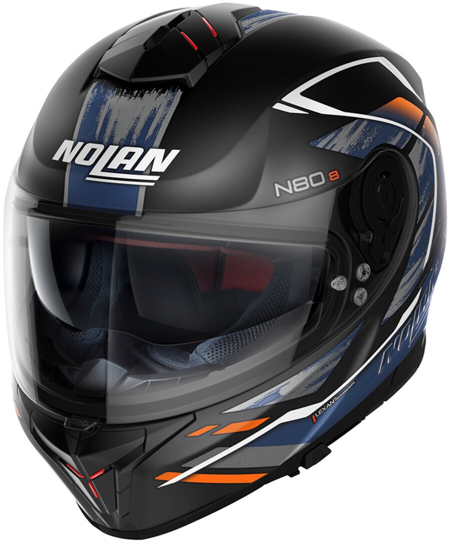 Nolan N80-8 Thunderbolt N-Com Helm, zwart-blauw, M