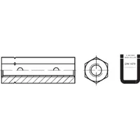 Industrial Quality Supplies DIN 1479 Sechskant-Spannschloßmutter, ohne Zubehör, ST