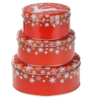 Rungassi Keksdose | Weihnachts-Keksdosen | 3er Set | Rund