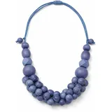 COLLEZIONE ALESSANDRO Kette mit Anhänger Bea Blau / Holz
