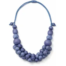 COLLEZIONE ALESSANDRO Kette mit Anhänger Bea Blau / Holz