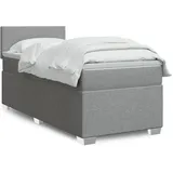 vidaXL Boxspringbett 180 x 200 cm Hellgrau